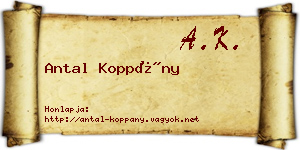 Antal Koppány névjegykártya